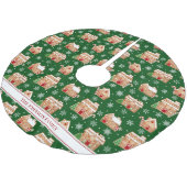 Gingerbread House Polyester Weihnachtsbaumdecke (Schrägansicht)