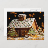 Gingerbread House Postkarte (Vorne/Hinten)