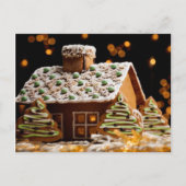 Gingerbread House Postkarte (Vorderseite)