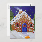 Gingerbread House Postkarte (Vorne/Hinten)