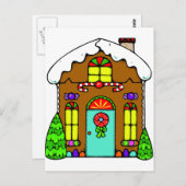 Gingerbread House Postkarte (Vorne/Hinten)