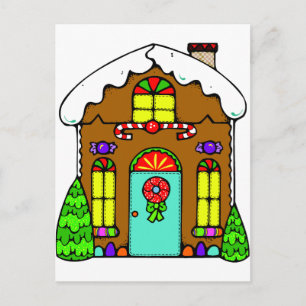 Gingerbread House Postkarte