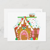 Gingerbread House Postkarte (Vorne/Hinten)