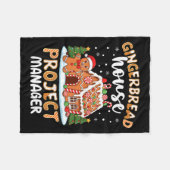 Gingerbread House Project Manager Christmas Cookie Fleecedecke (Vorderseite (Horizontal))