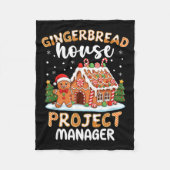 Gingerbread House Project Manager Christmas Cookie Fleecedecke (Vorderseite)