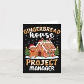 Gingerbread House Project Manager Christmas Cookie Karte (Vorderseite)