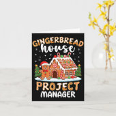 Gingerbread House Project Manager Christmas Cookie Karte (Gelbe Blume)