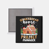 Gingerbread House Project Manager Christmas Cookie Magnet (Vorderseite/Rückseite)