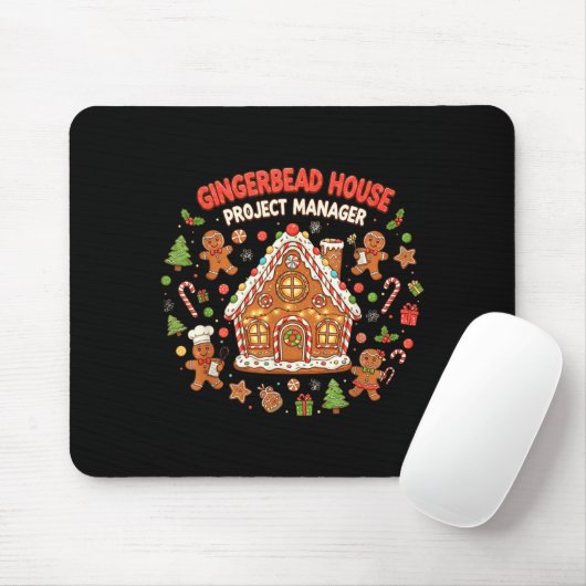 Gingerbread House Project Manager Cookie Baking Fu Mousepad (Mit Mouse)