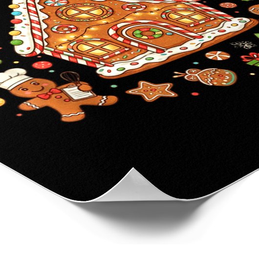 Gingerbread House Project Manager Cookie Baking Fu Poster (Ecke)