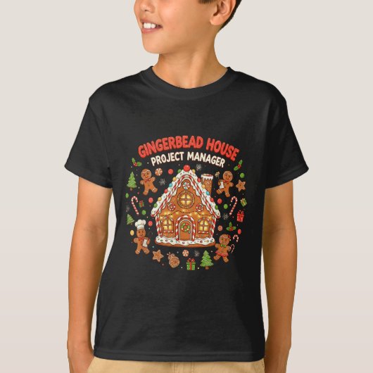 Gingerbread House Project Manager Cookie Baking Fu T-Shirt (Vorderseite)
