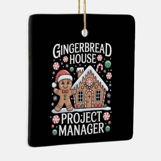 Gingerbread House Project Manager Cookie Baking Keramikornament (Rechts)