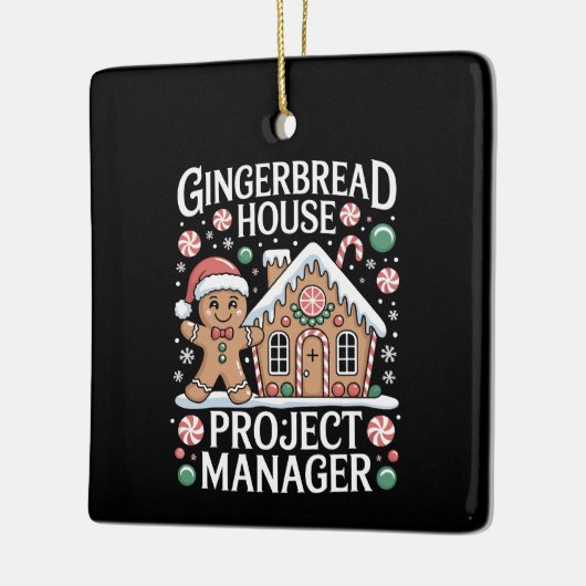 Gingerbread House Project Manager Cookie Baking Keramikornament (Links)