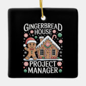 Gingerbread House Project Manager Cookie Baking Keramikornament (Vorderseite)