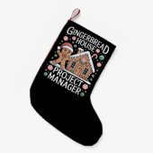 Gingerbread House Project Manager Cookie Baking Kleiner Weihnachtsstrumpf (Vorderansicht (hängend))