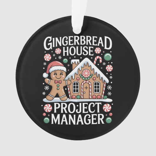 Gingerbread House Project Manager Cookie Baking Ornament (Vorderseite)