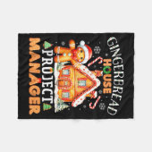 Gingerbread House Project Manager Decorating Bakin Fleecedecke (Vorderseite (Horizontal))