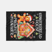 Gingerbread House Project Manager Decorating Bakin Fleecedecke (Vorderseite (Horizontal))