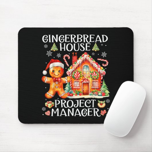 Gingerbread House Project Manager Decorating Bakin Mousepad (Mit Mouse)