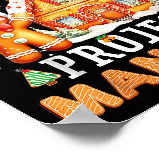 Gingerbread House Project Manager Decorating Bakin Poster (Ecke)