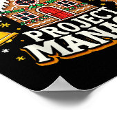 Gingerbread House Project Manager Xmas Decoration Poster (Ecke)