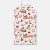 Gingerbread House Red Merry Christmas Geschenkanhänger (Rückseite)