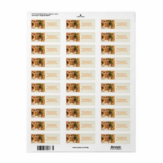 Gingerbread House Return Address Label (Vorne)