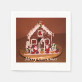 Gingerbread House Serviette (Vorderseite)