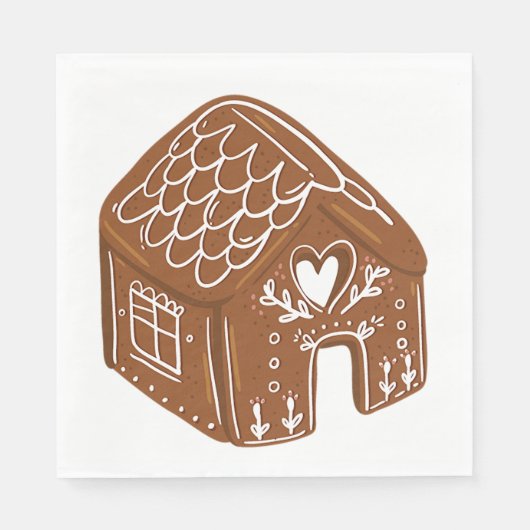 Gingerbread House Serviette (Vorderseite)
