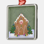 Gingerbread House Silbernes Ornament (Links)