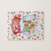 Gingerbread House Snow Globe Puzzle (Horizontal)