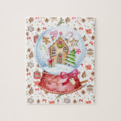 Gingerbread House Snow Globe Puzzle (Vertikal)