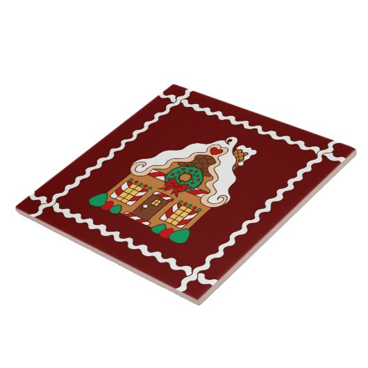 Gingerbread House Trivet Fliese (Seite)