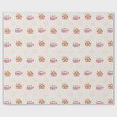 Gingerbread House und Hot Chocolate Weihnachten Geschenkpapier (Flach)