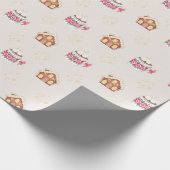 Gingerbread House und Hot Chocolate Weihnachten Geschenkpapier (Ecke)