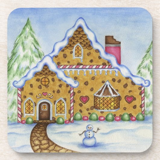 Gingerbread House Untersetzer (Vorderseite)