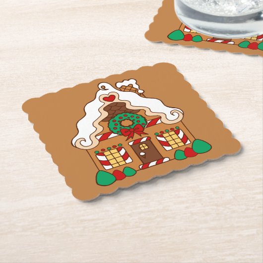Gingerbread House Untersetzer (angewinkelt)
