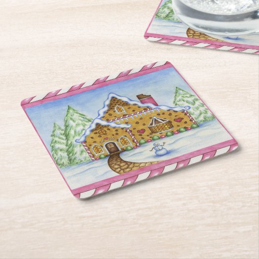 Gingerbread House Untersetzer (angewinkelt)