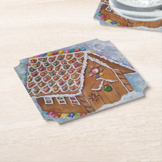 Gingerbread House Untersetzer (angewinkelt)