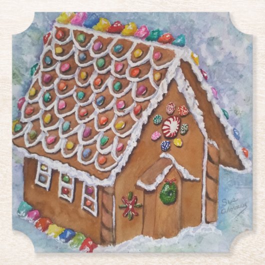 Gingerbread House Untersetzer (Vorderseite)