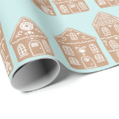 Gingerbread House Village Illustration Art Geschenkpapier (Rolleneckpunkt)