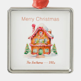 Gingerbread House Vintage Weihnachtsfeier Ornament Aus Metall