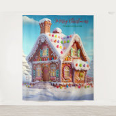Gingerbread House Wandteppich (Vorderseite)