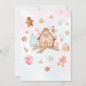 Gingerbread House Weihnachtsdekoration Party Einladung (Rückseite)