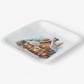Gingerbread House Weihnachtszeitung Plate Pappteller (Gewinkelt)