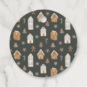 Gingerbread House Winter Boy Baby Shower Geschenkanhänger (Rückseite)