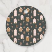 Gingerbread House Winter Girl Baby Shower Geschenkanhänger (Rückseite)