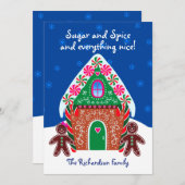 Gingerbread House Zucker und Gewürze Weihnachten s (Vorne/Hinten)