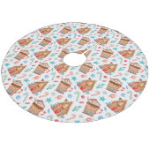 Gingerbread Houses Fleece Weihnachtsbaumdecke (Schrägansicht)