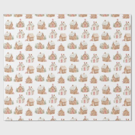 Gingerbread Houses Geschenkpapier (Flach)